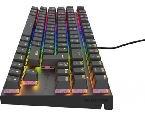 Genesis KLAWIATURA DLA GRACZY GENESIS THOR 303 TKL DE PODŚWIETLENIE RGB MECHANICZNA SILENT SWITCH CZARNA HOT