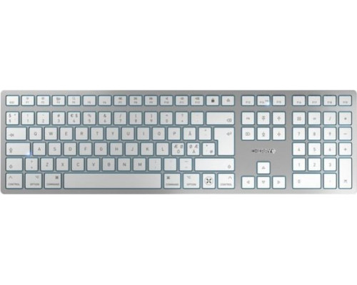 Cherry KW 9100 SLIM FOR MAC klawiatura USB + Bluetooth QWERTY angielski Srebrny