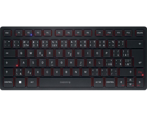 Cherry KW 9200 MINI klawiatura USB + RF Wireless + Bluetooth QWERTZ Czeska Czarny