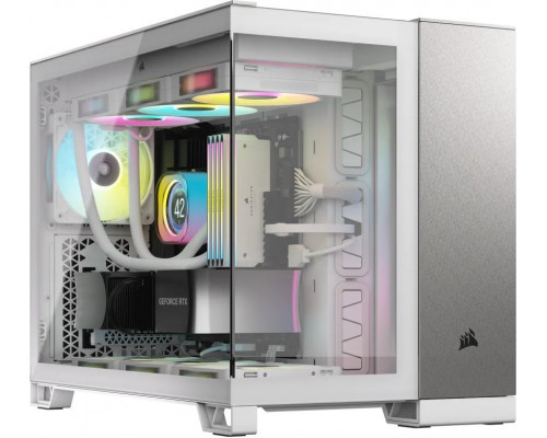 Corsair Case Corsair 2500X M-ATX TG White/Satin Gray Alloy