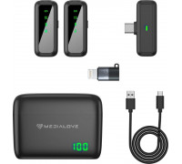 Medialove Mikrofony Medialove bezprzewodowe krawatowe SX6 + powerbank