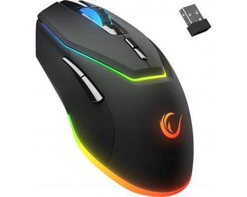 Rampage Rampage bezprzewodowa VORTEX gamingowa RGB USB sensor optyczny czarna