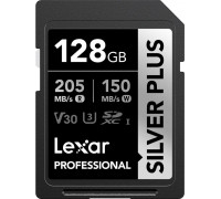 SD  Lexar Professional Silver Plus SDXC 128 GB Class 10 UHS-I/U3 V30 (LSDSIPL128G-BNNNG)