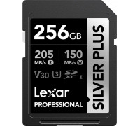 SD  Lexar Professional Silver Plus SDXC 256 GB Class 10 UHS-I/U3 V30 (LSDSIPL256G-BNNNG)