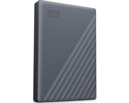 HDD WD WD My Passport WDBRMD0040BGY-WESN - Festplatte - verschlusselt - 4 TB - extern (tragbar) - USB 3.2 Gen 1 - 256-Bit-AES - Silicon Gray