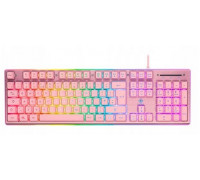 Deltaco Membraninė klaviatūra DELTACO GAMING PK75, 105 klavišai, JK išdėstymas, membraniniai jungikliai, rožinė/RGB / GAM-021-RGB-P-UK