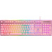 Deltaco Deltaco PK75 Gaming Tastatur Membran RGB pink