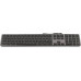 LMP Large Font USB Keyboard 110 keys wired USB keyboard with 2x USB and aluminum upper cover - German - space gray