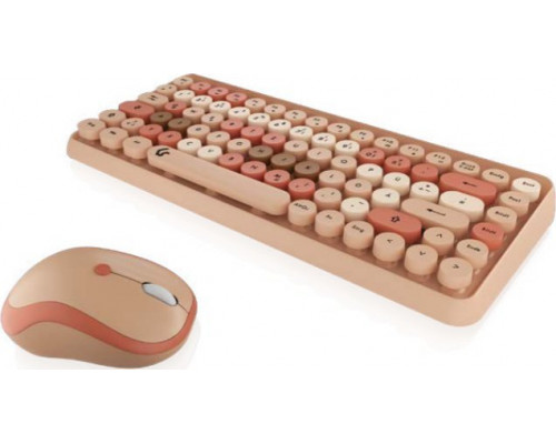 Keysonic KeySonic Desktop-Set KSKM-5200M-RF (DE) Wireless sand/creme