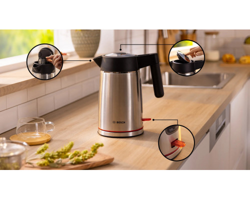 Bosch Bosch kettle MyMoment TWK6M480 (stainless steel/black, 2,400 watts, 1.7 liters)