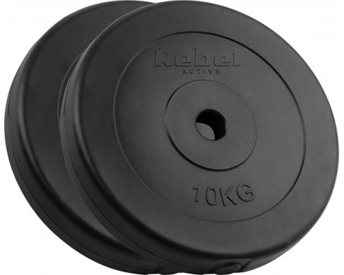 Rebel Bitumena slodžu komplekts 2x10kg, 31mm caurums, klasiskais disks, REBEL ACTIVE  