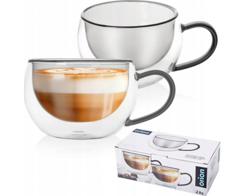 Orion Szklanki Thermale z podwójną ścianką do kawy i herbaty DOUBLE 300 ml 2 szt.