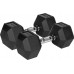 Rebel Dumbbells cast iron gumowane HEX 2x12.5 kg REBEL ACTIVE