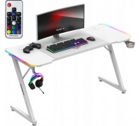 Gaming galds Huzaro Gaming galds Gamingowe Komputerowe Huzaro Hero 3.3 White Rgb + Podkładka Xxl