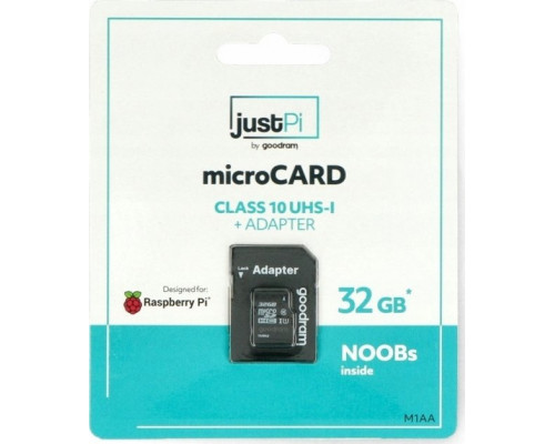 SD  JustPi Raspberry Pi OS sistema Micro SD 32GB Klasa 10 (AN-14696)