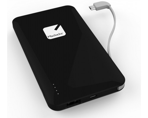 Compulocks External Tablet and Smartphone Battery Pack and Charger 10,000 mAh - Black