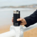 Quokka Quokka Boost Coffee Tumbler - Thermal mug of steel stainlessj with infuser 400 ml (Carbon Black)