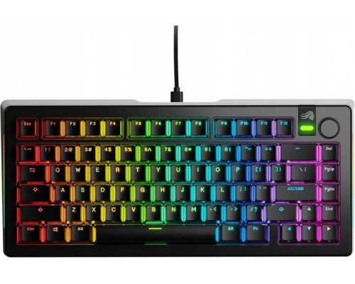 Glorious PC Gaming Race Glorious GMMK 3 Pro 75 % Custom Gaming-Tastatur - Pre-Built, ANSI (US), Fox Switches, schwarz