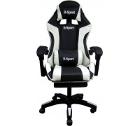 R-Sport Gamingowy K4 R-Sport BIAŁO-Black with footrest+masażer