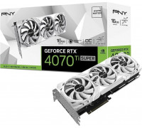 *RTX4070TiSuper PNY GeForce RTX 4070 Ti SUPER Verto OC White 16GB GDDR6X (VCG4070TS16TFWXPB1-O)