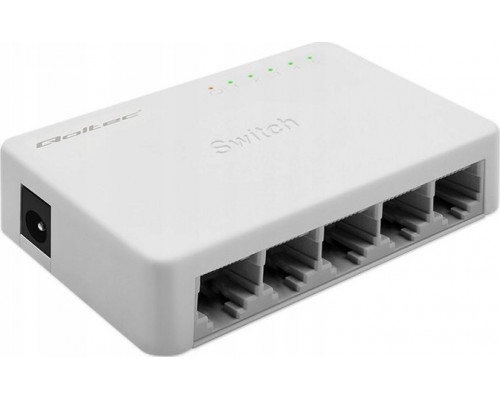 Switch Qoltec Switch  Qoltec   5 x port RJ45 | 1000Mbps | Fast Ethernet | LAN