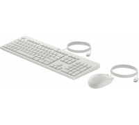 HP HP 225 - Tastatur-und-Maus-Set - 100% - full size - USB - QWERTZ - Deutsch - Cashmere White