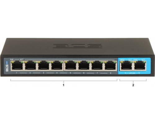 Switch BCS  POE BCS-B-SP08G02G 8-PORT BASIC