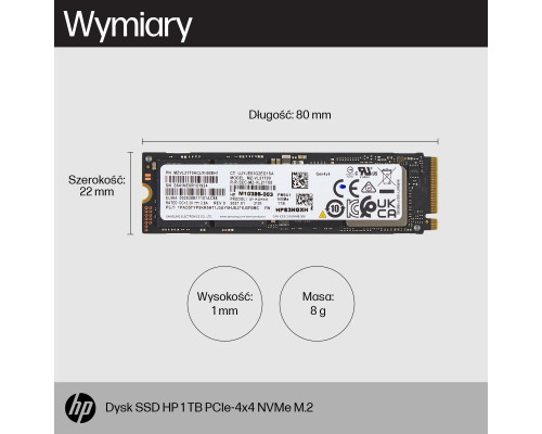 SSD  SSD HP HP - SSD - 1 TB - intern - M.2 2280 - PCIe 4.0 x4