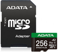 SD  ADATA Speed Plus MicroSDXC 256 GB Class 3 UHS-I/U3 A2 V30 (UD256GUI3V30A2SP-RA1)