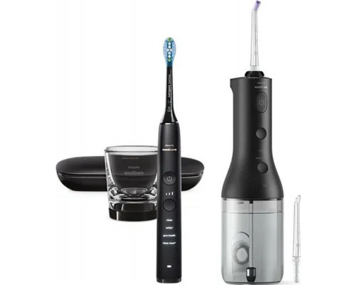 Brush Philips Philips Sonicare DiamondClean 9000 + Power Flosser HX3886/43 Zestaw black