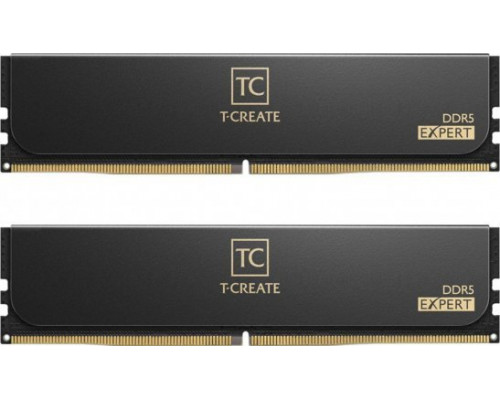 Team Group DDR5 - 32GB - 6400 - CL - 32 (2x 16 GB) dual kit, RAM (Kolor: CZARNY, CTCED532G6400HC32ADC01, T-CREATE EXPERT)