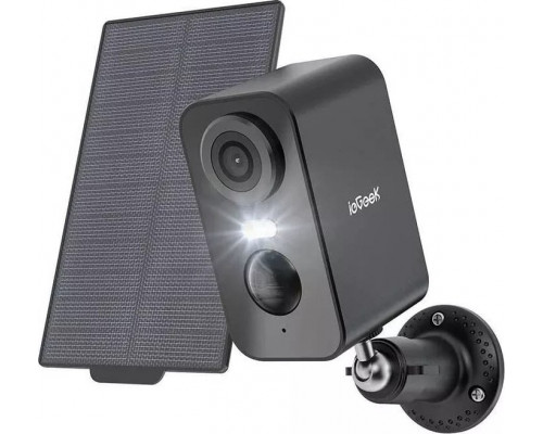 ieGeek Bezprzewodowa kamera zewnętrzna WiFi 3MP czarna z panelem solarnym