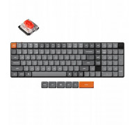 Keychron K17 Max QMK Wireless Custom Mechanical Keyboard RGB Backlight (Hot-Swappable) / Low Profile Gateron Mechanical / Red