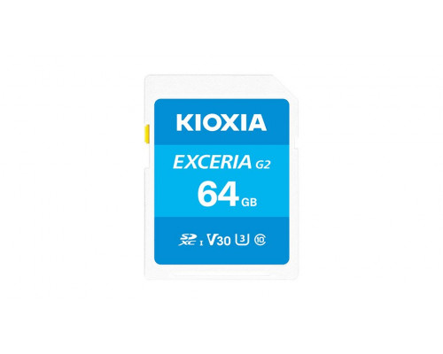 SD  Kioxia Exceria G2 SDXC 64 GB Class 10 UHS-I/U3 V30 (LNEX2L064GG4)