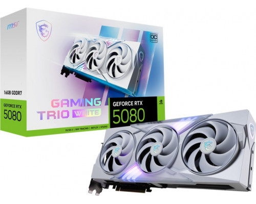 MSI GeForce RTX 5080 Gaming Trio OC White 16GB GDDR7 DLSS4