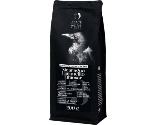 Specialty coffee beans Black Crow White Pigeon Nicaragua Limoncillo Ethiosar, 200 g