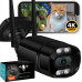Zewnętrzna WiFi 8MPx TUYA SMART Ultra HD 4K ZOOM SD LED AUDIO SD [BLACK-TUBE]