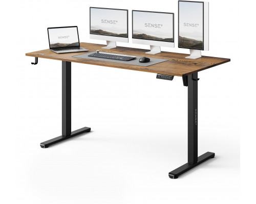 Gaming galds SENSE7 NOJO LIGHT Ciemnobrązowe 140 cm x 70 cm