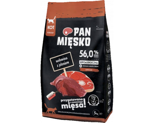 Pan Mięsko Food sucha dla kota Wołowina z jeleniem (dorosły) chrupki M 5kg