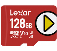 SD  Lexar PLAY MicroSDXC 128 GB Class 10 UHS-I/U1 A1 V10 (LMSPLAY128G-BNSNG)