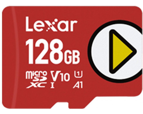 SD  Lexar PLAY MicroSDXC 128 GB Class 10 UHS-I/U1 A1 V10 (LMSPLAY128G-BNSNG)