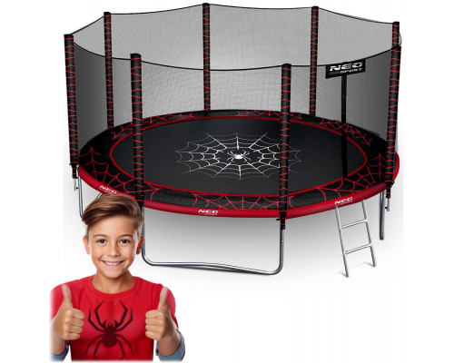 Garden Trampoline Neo-Sport Garden Trampoline 12ft/374cm With outer mesh i drabinką