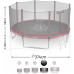Garden Trampoline Neo-Sport Garden Trampoline 12ft/374cm With outer mesh i drabinką