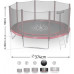 Garden Trampoline Neo-Sport Garden Trampoline 12ft/374cm With outer mesh i drabinką