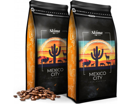SkimaCoffee Zestaw 1kgX2 MEXICO CITY 100% ARABICA Świeżo Palona do ekspresu
