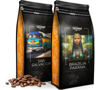 SkimaCoffee Zestaw 1kgX2 BRAZILIA PARANA/SAN SALVADOR Świeżo Palona do ekspresu