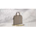 Bag Guess Grained Zipper Pocket Triangle Logo 15" brown