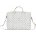 Bag Guess 4G Peony Front Pocket Zipper Triangle Logo 16" white