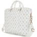Bag Guess 4G Peony Front Pocket Zipper Triangle Logo 16" white