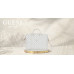 Bag Guess 4G Peony Front Pocket Zipper Triangle Logo 16" white